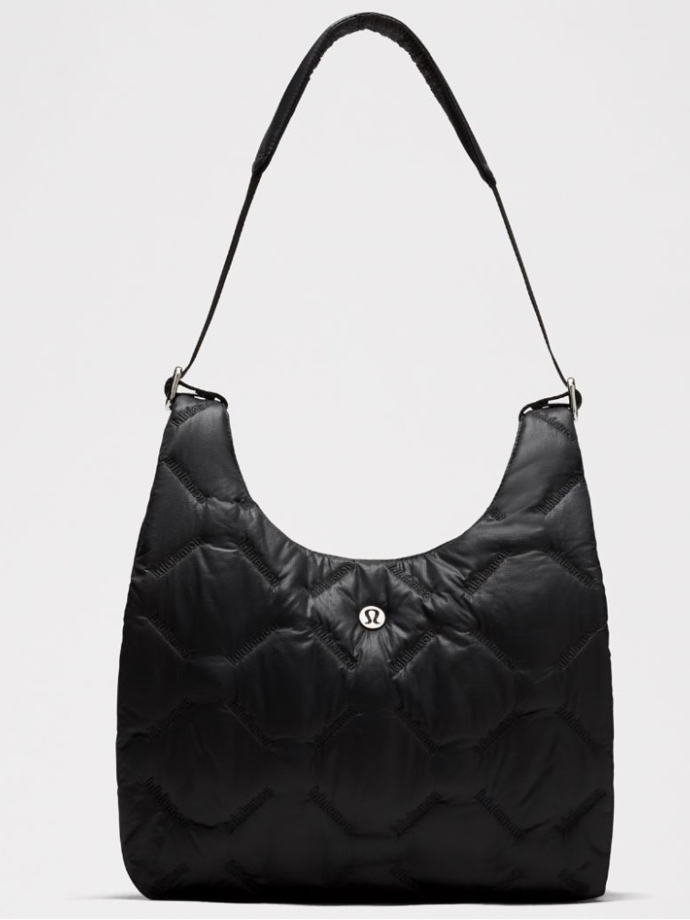 Lululemon Black Quilted Shoulder Hobo Bag